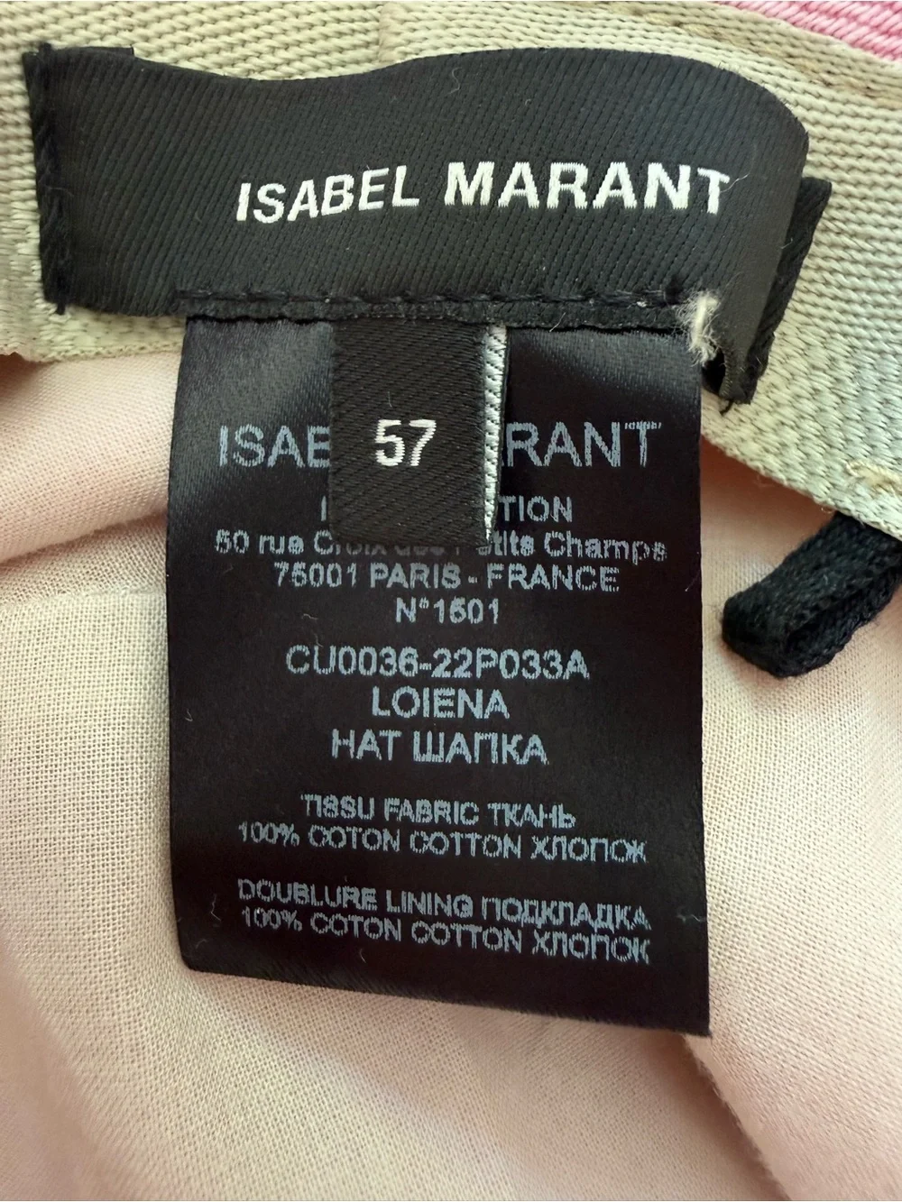 Isabel Marant Pink denim Bucket Hat